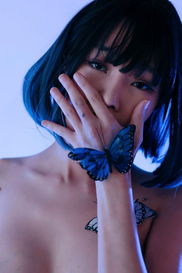    韩国美女Stella蝴蝶女Butterfly系列-冷艳蓝光私房照，展现梦幻诱惑与火辣身材，魅力十足的Pinkpie Vol.3赏析第34张图片