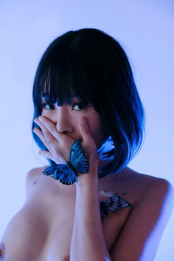    韩国美女Stella蝴蝶女Butterfly系列-冷艳蓝光私房照，展现梦幻诱惑与火辣身材，魅力十足的Pinkpie Vol.3赏析第35张图片
