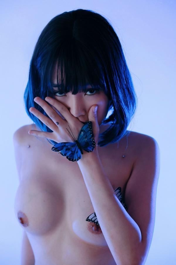    韩国美女Stella蝴蝶女Butterfly系列-冷艳蓝光私房照，展现梦幻诱惑与火辣身材，魅力十足的Pinkpie Vol.3赏析第38张图片