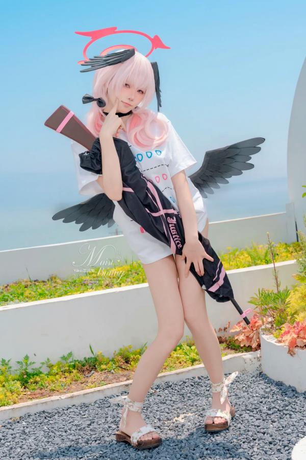    咬一口兔娘 - 下江小春 泳装COSPLAY，清纯治愈系天使在泳池边，极致诱惑的二次元角色扮演大尺度私房照 [95P]第3张图片