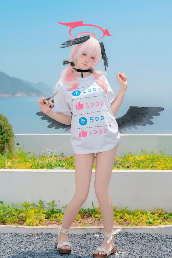    咬一口兔娘 - 下江小春 泳装COSPLAY，清纯治愈系天使在泳池边，极致诱惑的二次元角色扮演大尺度私房照 [95P]第6张图片