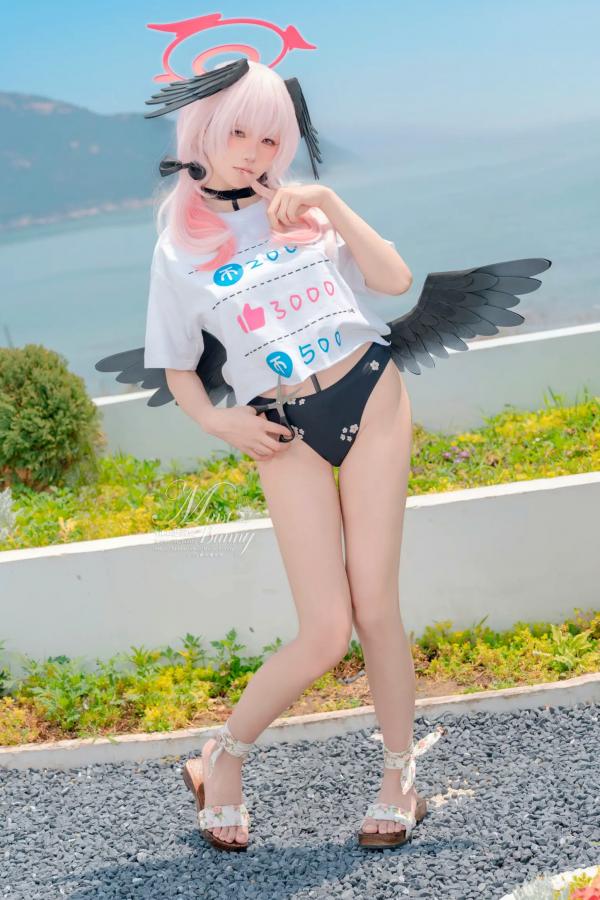    咬一口兔娘 - 下江小春 泳装COSPLAY，清纯治愈系天使在泳池边，极致诱惑的二次元角色扮演大尺度私房照 [95P]第7张图片
