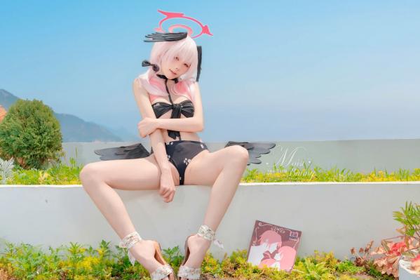    咬一口兔娘 - 下江小春 泳装COSPLAY，清纯治愈系天使在泳池边，极致诱惑的二次元角色扮演大尺度私房照 [95P]第23张图片