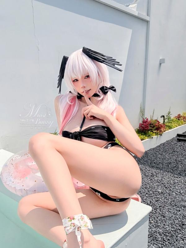    咬一口兔娘 - 下江小春 泳装COSPLAY，清纯治愈系天使在泳池边，极致诱惑的二次元角色扮演大尺度私房照 [95P]第84张图片