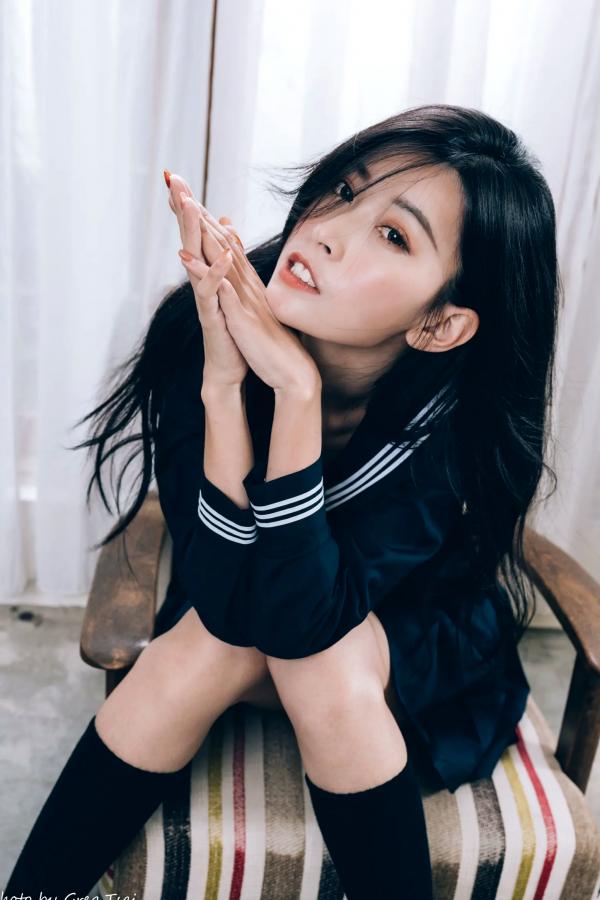    简喧 - 日系海军风学生制服迷人写真，清纯校服美少女的治愈系校园时光 [74P]第2张图片