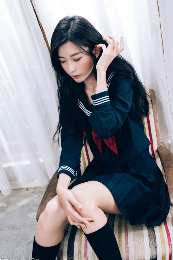    简喧 - 日系海军风学生制服迷人写真，清纯校服美少女的治愈系校园时光 [74P]第3张图片