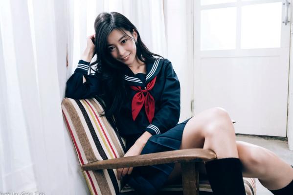    简喧 - 日系海军风学生制服迷人写真，清纯校服美少女的治愈系校园时光 [74P]第5张图片