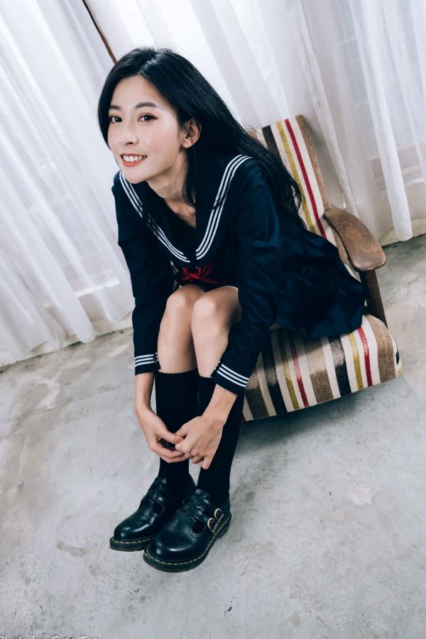    简喧 - 日系海军风学生制服迷人写真，清纯校服美少女的治愈系校园时光 [74P]第8张图片