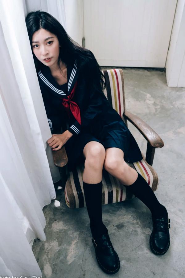    简喧 - 日系海军风学生制服迷人写真，清纯校服美少女的治愈系校园时光 [74P]第10张图片