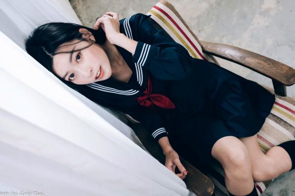    简喧 - 日系海军风学生制服迷人写真，清纯校服美少女的治愈系校园时光 [74P]第13张图片