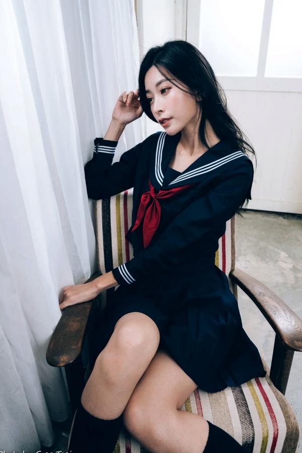    简喧 - 日系海军风学生制服迷人写真，清纯校服美少女的治愈系校园时光 [74P]第15张图片