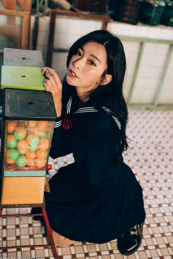   简喧 - 日系海军风学生制服迷人写真，清纯校服美少女的治愈系校园时光 [74P]第18张图片