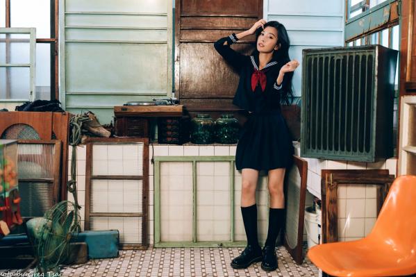    简喧 - 日系海军风学生制服迷人写真，清纯校服美少女的治愈系校园时光 [74P]第19张图片