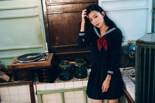    简喧 - 日系海军风学生制服迷人写真，清纯校服美少女的治愈系校园时光 [74P]第20张图片