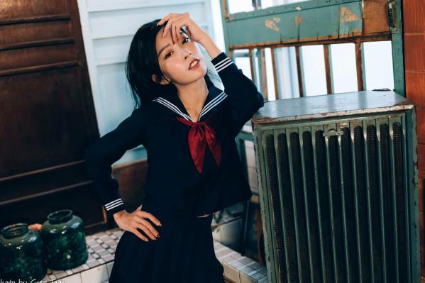    简喧 - 日系海军风学生制服迷人写真，清纯校服美少女的治愈系校园时光 [74P]第24张图片