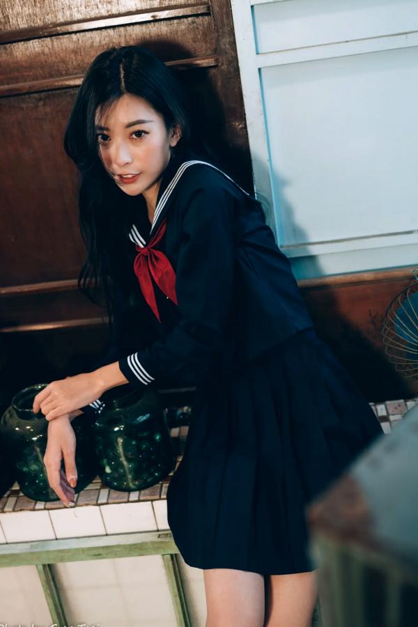    简喧 - 日系海军风学生制服迷人写真，清纯校服美少女的治愈系校园时光 [74P]第28张图片
