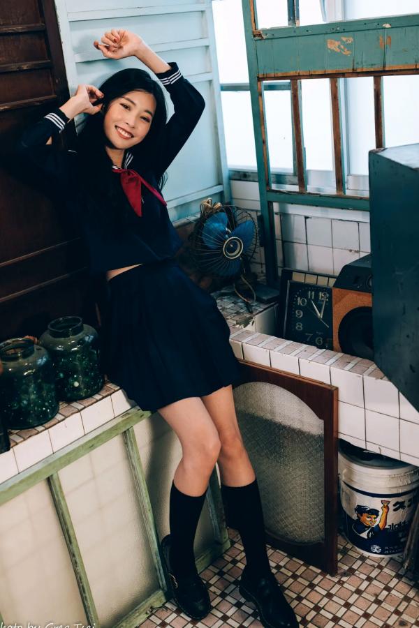    简喧 - 日系海军风学生制服迷人写真，清纯校服美少女的治愈系校园时光 [74P]第30张图片