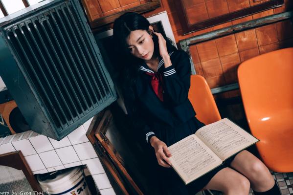    简喧 - 日系海军风学生制服迷人写真，清纯校服美少女的治愈系校园时光 [74P]第34张图片