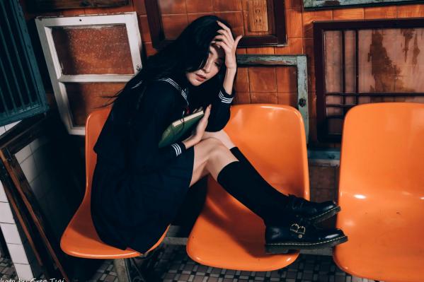    简喧 - 日系海军风学生制服迷人写真，清纯校服美少女的治愈系校园时光 [74P]第40张图片