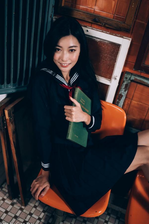    简喧 - 日系海军风学生制服迷人写真，清纯校服美少女的治愈系校园时光 [74P]第42张图片
