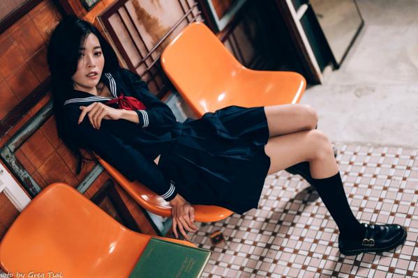    简喧 - 日系海军风学生制服迷人写真，清纯校服美少女的治愈系校园时光 [74P]第46张图片