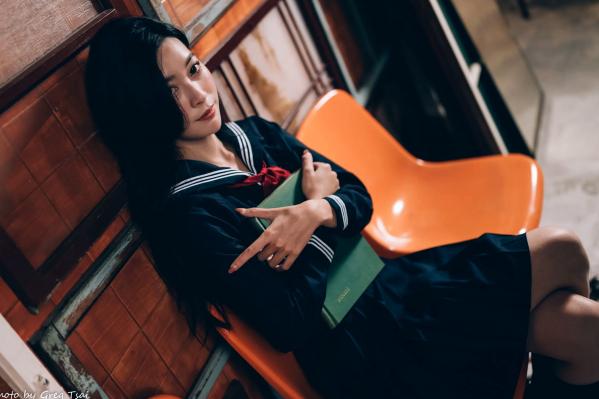    简喧 - 日系海军风学生制服迷人写真，清纯校服美少女的治愈系校园时光 [74P]第49张图片