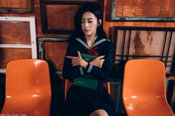    简喧 - 日系海军风学生制服迷人写真，清纯校服美少女的治愈系校园时光 [74P]第50张图片