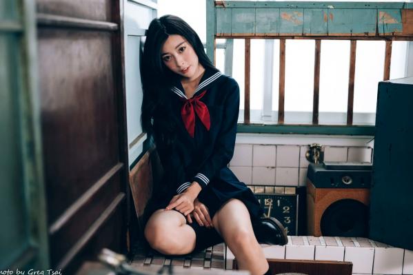    简喧 - 日系海军风学生制服迷人写真，清纯校服美少女的治愈系校园时光 [74P]第56张图片