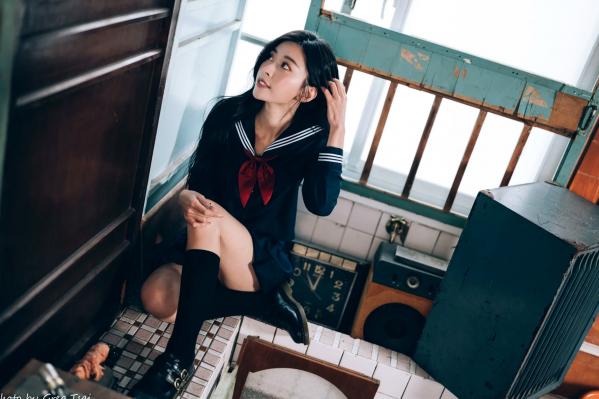    简喧 - 日系海军风学生制服迷人写真，清纯校服美少女的治愈系校园时光 [74P]第57张图片