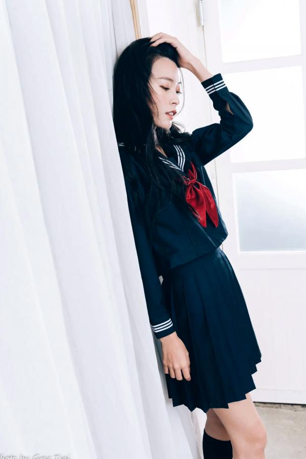    简喧 - 日系海军风学生制服迷人写真，清纯校服美少女的治愈系校园时光 [74P]第66张图片