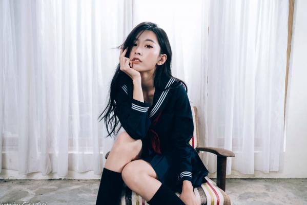   简喧 - 日系海军风学生制服迷人写真，清纯校服美少女的治愈系校园时光 [74P]第74张图片