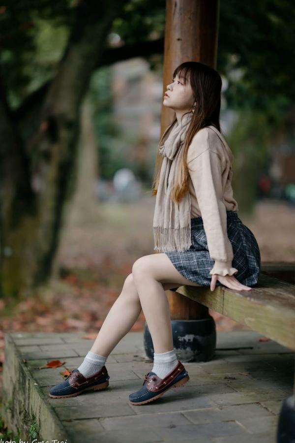    畊畊 - 台大校园清新写真，甜美少女的秋日治愈系漫步之旅 [112P]第45张图片