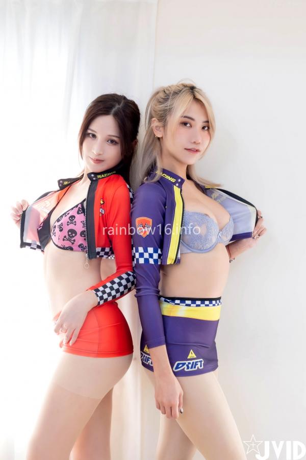    JVID伊芙蝶与艾希：双人肉色丝袜室内私房写真，极致诱惑大尺度视觉盛宴第79张图片