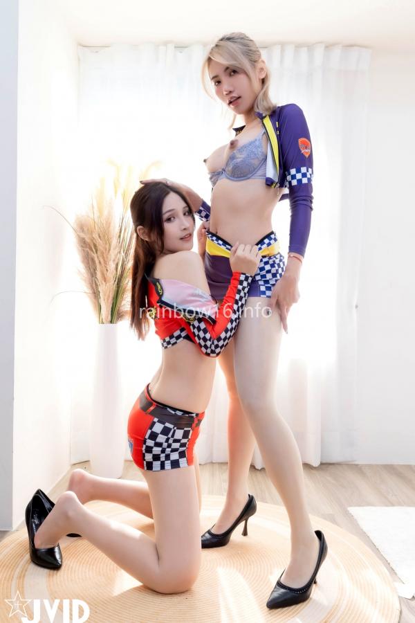   JVID伊芙蝶与艾希：双人肉色丝袜室内私房写真，极致诱惑大尺度视觉盛宴第92张图片
