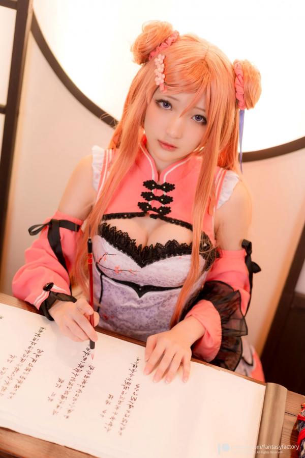    Fantasy-Factory小丁Ding古风角色扮演，性感旗袍搭配渔网袜，娇媚诱惑古韵私房写真第27张图片