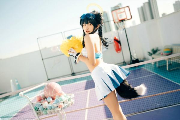    韩国美女SonSon Cosplay舰队收藏响Hibiki，网球场运动风制服诱惑，元气少女的清纯与野性碰撞，顶级视觉盛宴第1张图片