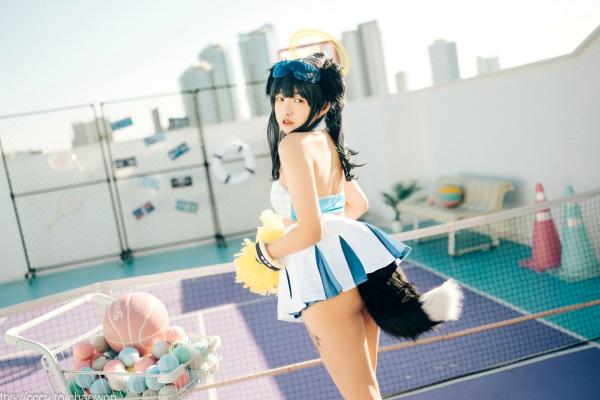    韩国美女SonSon Cosplay舰队收藏响Hibiki，网球场运动风制服诱惑，元气少女的清纯与野性碰撞，顶级视觉盛宴第2张图片