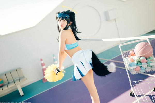    韩国美女SonSon Cosplay舰队收藏响Hibiki，网球场运动风制服诱惑，元气少女的清纯与野性碰撞，顶级视觉盛宴第10张图片