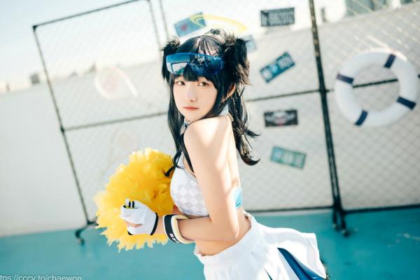    韩国美女SonSon Cosplay舰队收藏响Hibiki，网球场运动风制服诱惑，元气少女的清纯与野性碰撞，顶级视觉盛宴第12张图片