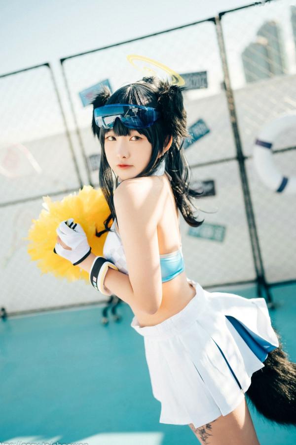    韩国美女SonSon Cosplay舰队收藏响Hibiki，网球场运动风制服诱惑，元气少女的清纯与野性碰撞，顶级视觉盛宴第13张图片