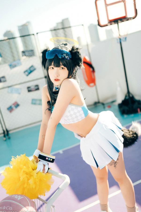    韩国美女SonSon Cosplay舰队收藏响Hibiki，网球场运动风制服诱惑，元气少女的清纯与野性碰撞，顶级视觉盛宴第16张图片