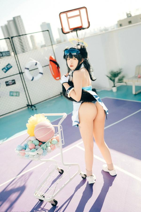    韩国美女SonSon Cosplay舰队收藏响Hibiki，网球场运动风制服诱惑，元气少女的清纯与野性碰撞，顶级视觉盛宴第20张图片