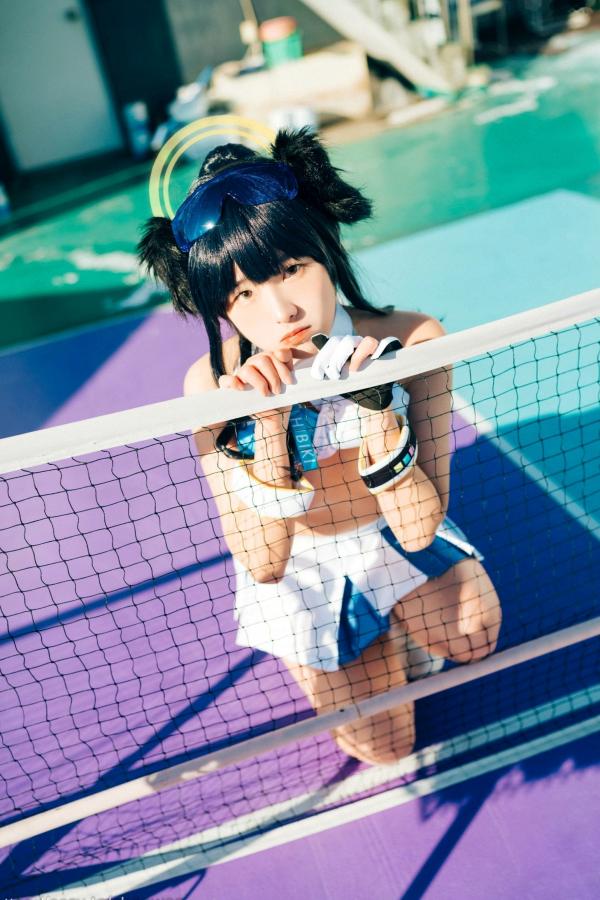    韩国美女SonSon Cosplay舰队收藏响Hibiki，网球场运动风制服诱惑，元气少女的清纯与野性碰撞，顶级视觉盛宴第56张图片