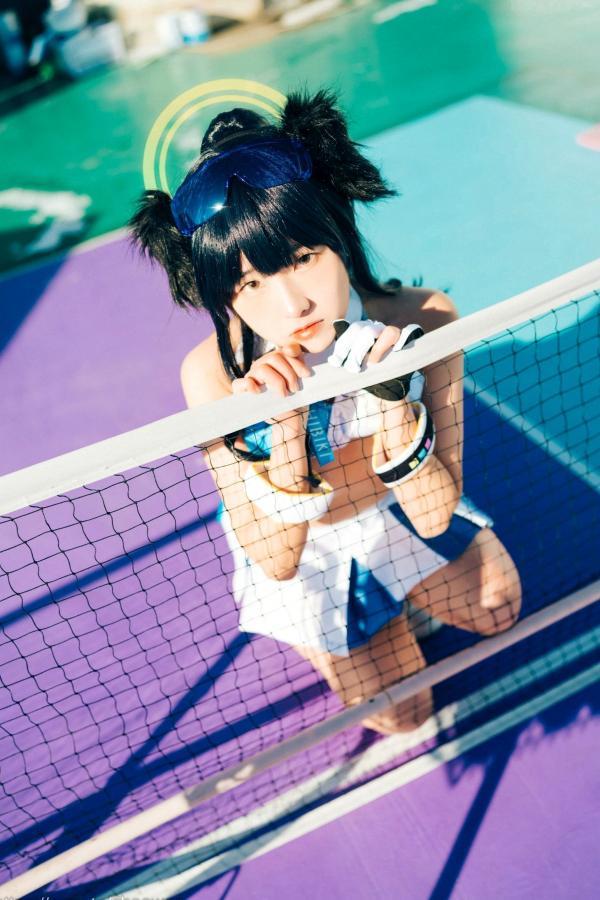   韩国美女SonSon Cosplay舰队收藏响Hibiki，网球场运动风制服诱惑，元气少女的清纯与野性碰撞，顶级视觉盛宴第57张图片