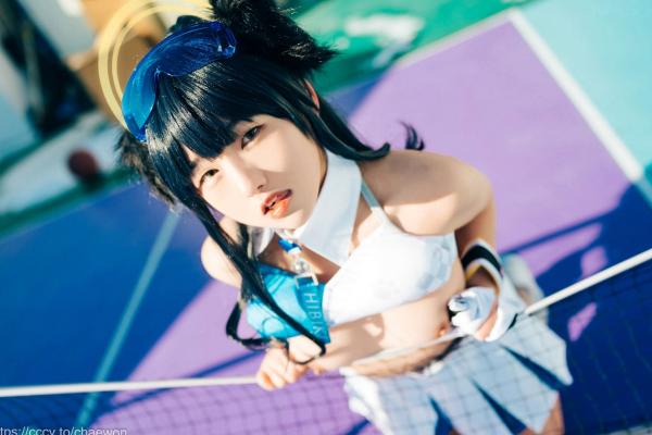    韩国美女SonSon Cosplay舰队收藏响Hibiki，网球场运动风制服诱惑，元气少女的清纯与野性碰撞，顶级视觉盛宴第60张图片