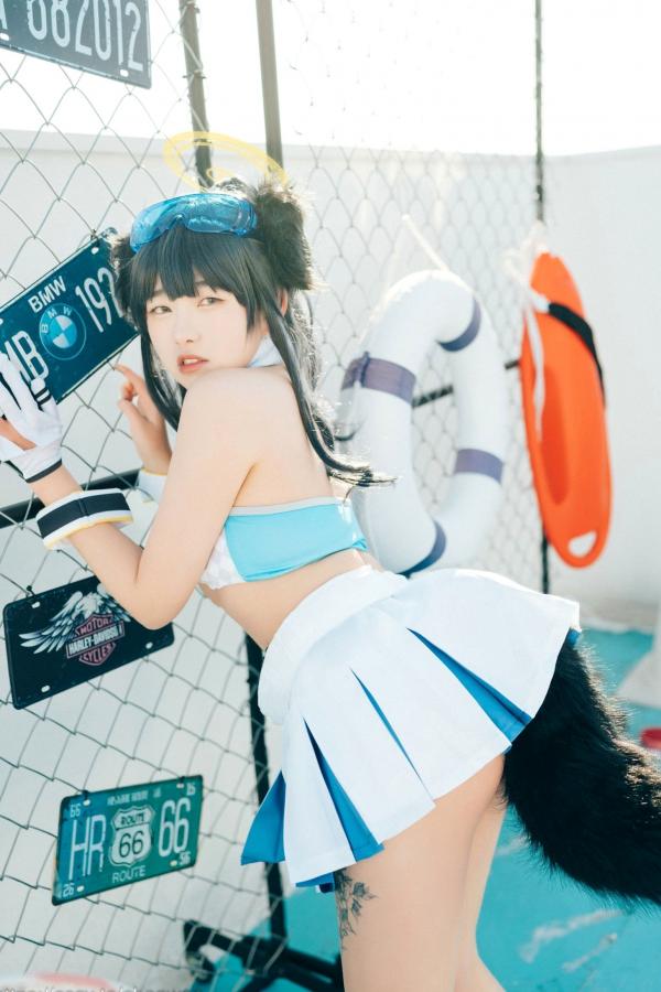    韩国美女SonSon Cosplay舰队收藏响Hibiki，网球场运动风制服诱惑，元气少女的清纯与野性碰撞，顶级视觉盛宴第74张图片