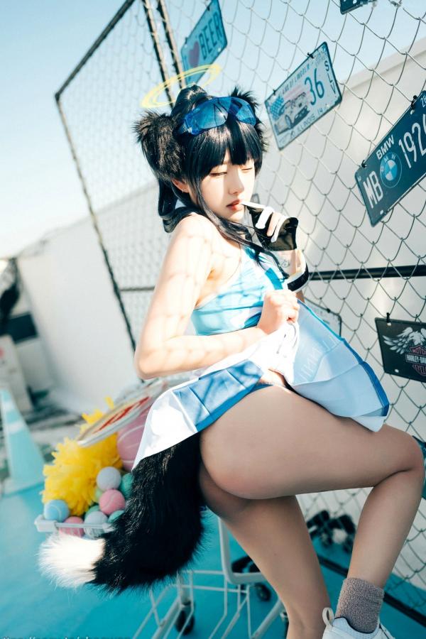    韩国美女SonSon Cosplay舰队收藏响Hibiki，网球场运动风制服诱惑，元气少女的清纯与野性碰撞，顶级视觉盛宴第75张图片