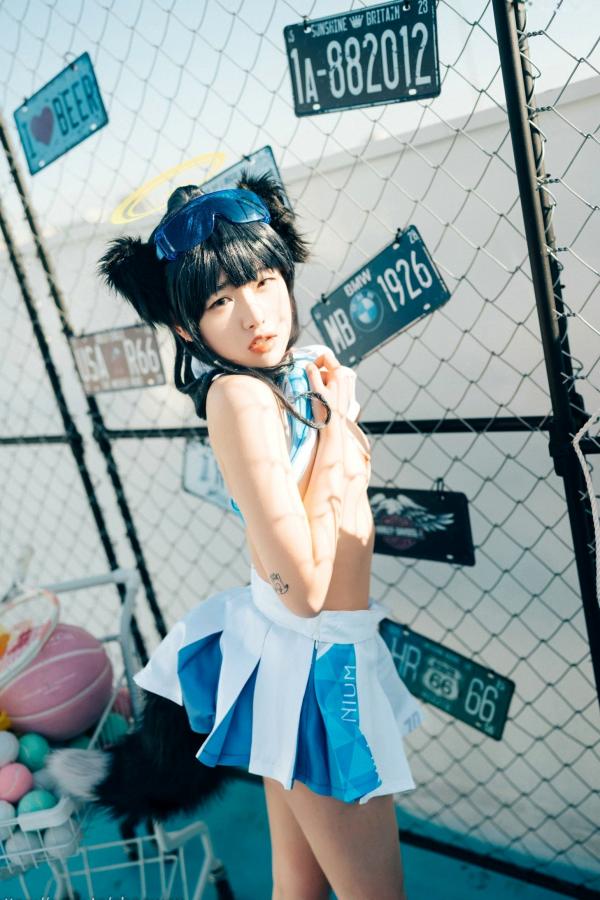    韩国美女SonSon Cosplay舰队收藏响Hibiki，网球场运动风制服诱惑，元气少女的清纯与野性碰撞，顶级视觉盛宴第76张图片