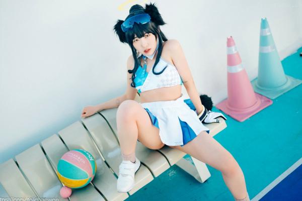    韩国美女SonSon Cosplay舰队收藏响Hibiki，网球场运动风制服诱惑，元气少女的清纯与野性碰撞，顶级视觉盛宴第77张图片