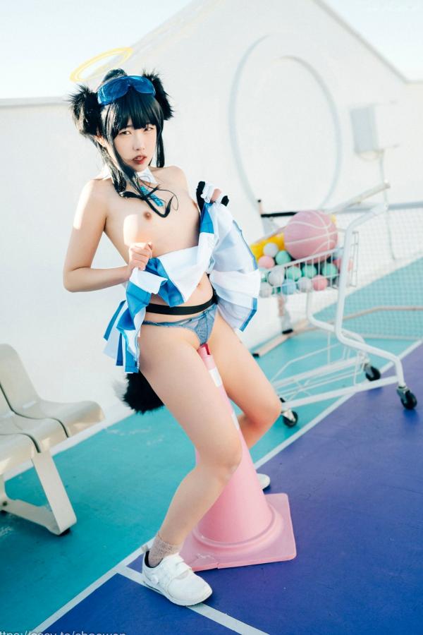    韩国美女SonSon Cosplay舰队收藏响Hibiki，网球场运动风制服诱惑，元气少女的清纯与野性碰撞，顶级视觉盛宴第85张图片